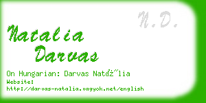 natalia darvas business card